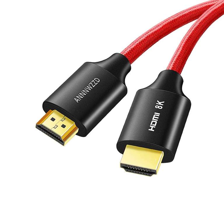 Câble HDMI 2.1 ANNNWZZD (2m) - 8K 60Hz / 4K 120Hz, 48 Gbps, Dolby Vision, HDCP 2.2 (Vendeur tiers)