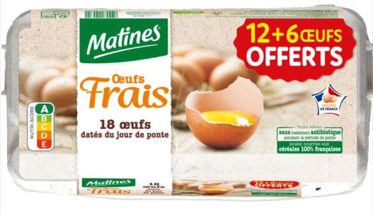 18 œufs frais Matines - Origine France