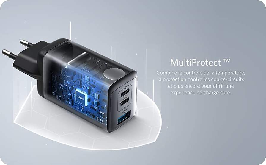 USB C, adaptateur de chargeur rapide Anker Nano II Maroc