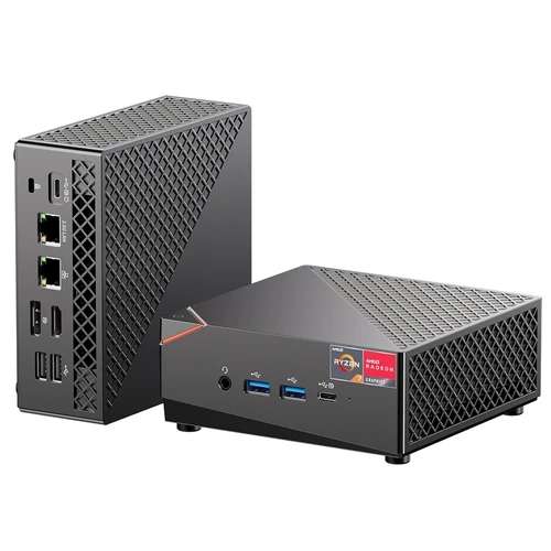 Mini PC T-bao MN57 - Ryzen 7 5700U, RAM 32 Go, SSD 1 To, WiFi 6, Windows 11 (1x HDMI, 1x DP, 2x RJ45, 1x Type-C, 4x USB) - Entrepôt EU