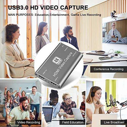 Hub USB PTN - Périphérique Capture Audio Vidéo USB 3.0 4K (Vendeur Tiers)