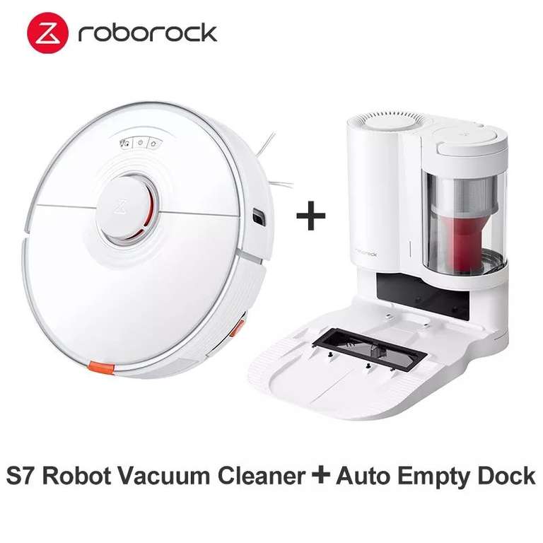 Aspirateur Robot Roborock S7 - Auto-vide, forte aspiration, nettoyeur S7 avec AEDl (650€ avec code PLUS8010)