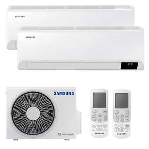 Climatiseur double Split Samsung CEBU - 9000 + 12000 BTU (2.5kW + 3.5kW), A+++/A++, R32, Wifi