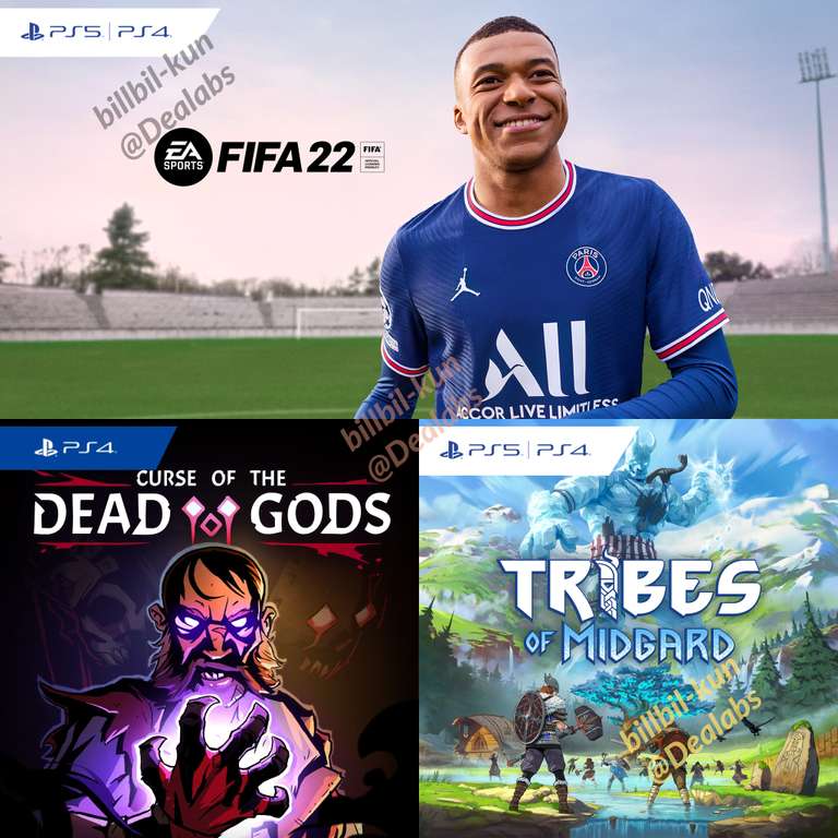 [PS+] Curse of the Dead Gods, FIFA 22 et Tribes of Midgard offerts en mai sur PS4 & PS5 (dématérialisés)