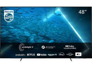 TV OLED 48" Philips 48OLED707 (2022) - 4K UHD, Ambilight, Android TV, Dolby Vision, HDR10+, 120 Hz (+90€ en Rakuten Points)