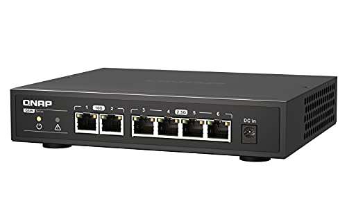 Switch Ethernet Multi-Gigabit QNAP QSW-2104-2T - 2 ports 10GbE & 4 ports 2,5GbE, non administré