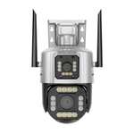 Caméra de surveillance extérieure WiFi SANNCE - 2K 4MP, Double objectif, Vision nocturne couleur, Panoramique 355° & Inclinaison 90°