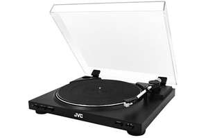 Platine Vinyle JVC AL-F50B - Cellule Audio Technica, Encodage MP3 sur USB + Deezer Premium ou Famille 4 mois