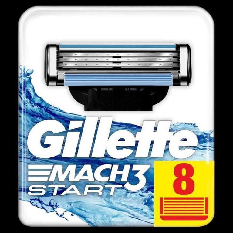 Lot de 8 lames de rasoir Gillette Mach3 Start (vendeur tiers)