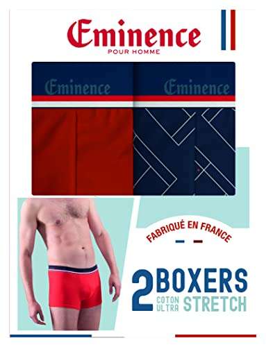 Lot de 2 Boxers Eminence pour Homme - Taille S, Fabriqué en France