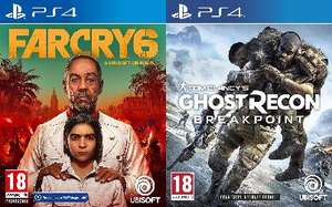 Pack de 2 Jeux PS4 : Far Cry 6 & Ghost Recon Breakpoint (+ 1.50€ en Rakuten Points)