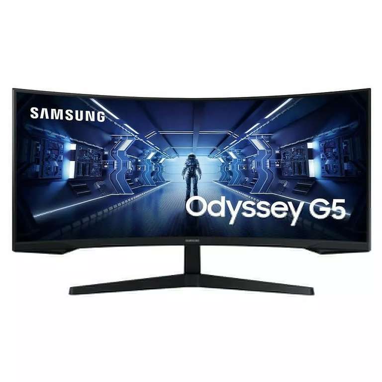 Ecran incurvé 34" Samsung Odyssey G5 (C34G55TWWP) - 3440 x 1440, 165 Hz, Dalle VA, HDR10, FreeSync (via ODR de 50€)