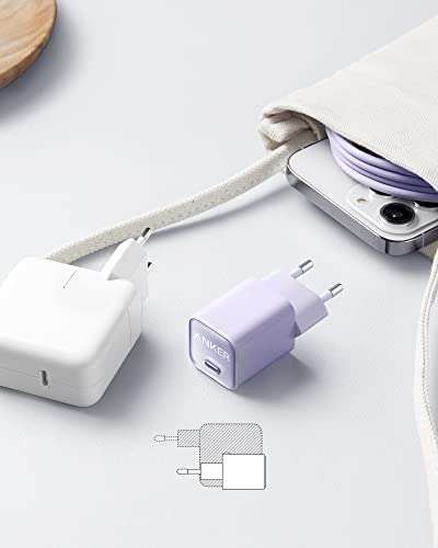 Chargeur USB-C Anker 511 (Nano 3) - GaN, 30W, PPS PIQ 3.0, Plusieurs coloris (Vendeur tiers)