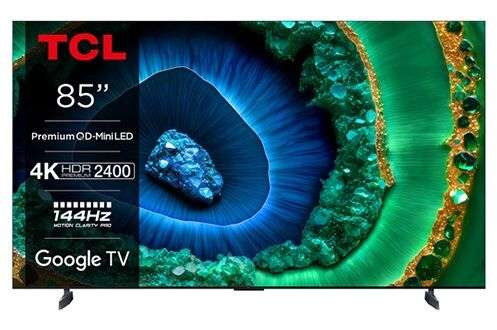 TV Tcl 85C955 Premium QD Mini-Led QLED 144hz, HDR premium, 215cm 4K (2023) (+ 240 euro en carte cadeau)