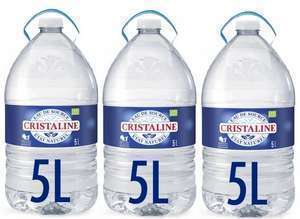 Lot de 3 bidons d'eau de source Cristaline - 3x5L