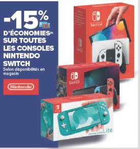15% de remise fidélité sur toutes les consoles Nintendo Switch