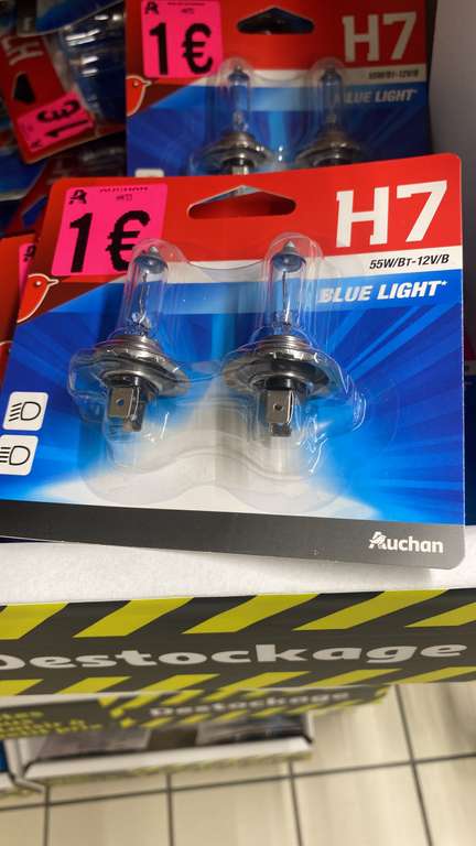 Pack de 2 ampoules pour phare Auchan Blue Light H7 - Buchelay (78)