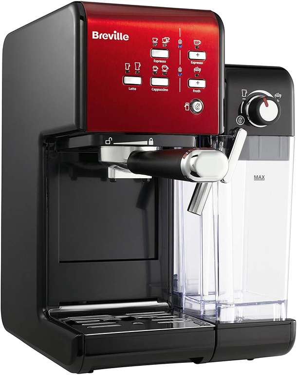 Machine à café & expresso Breville PrimaLatte II (VFC109X-01)- Pompe italienne 19 bars, Café poudre ou dosettes, Mousseur à lait automatique