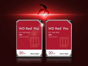 Lot de 2 disques durs internes 3.5" Western Digital WD Red Pro NAS - 2x 20 To, CMR, Cache 512 Mo, 7200 tours/min (WD201KFGX)