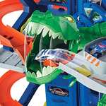 Jouet Hot Wheels City Super Dino Robot Garage avec T-Rex (Via Coupon)