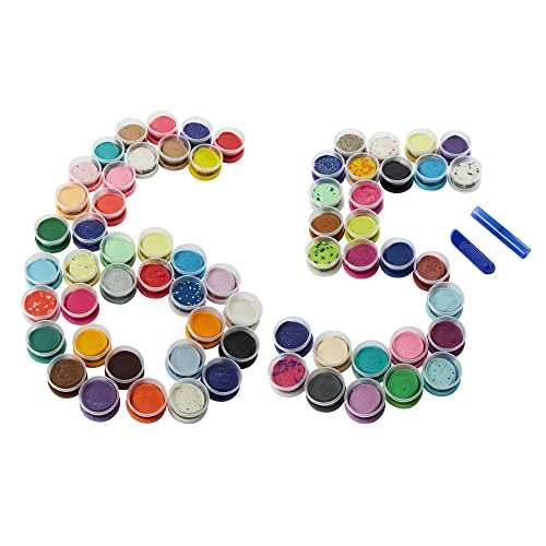 Coffret pâte atoxique Play-Doh 65 Ans - 65 Pots de 28 grammes, Couleurs Assorties pour Enfants, dès 3 Ans