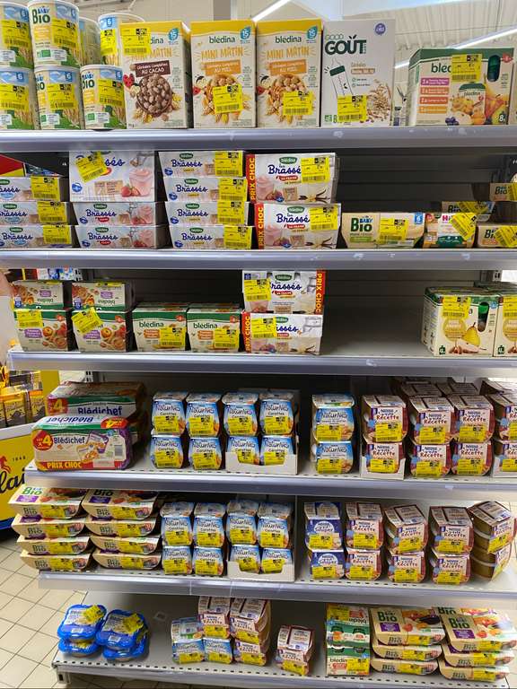 Sélection d'aliments pour bébé à -50% - Carrefour Market Tence (43)