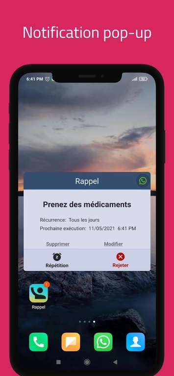 Application Rappel Pro gratuite sur Android