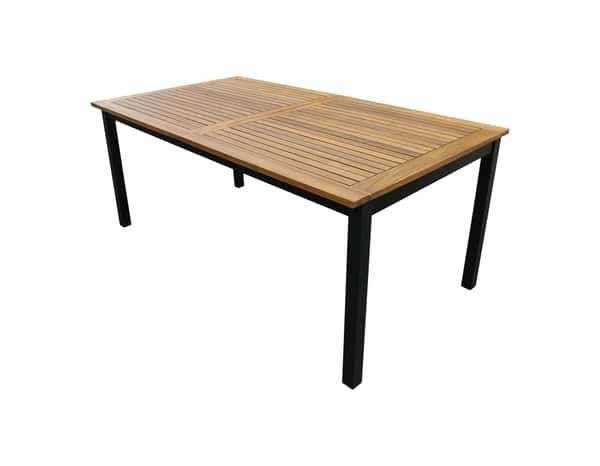 Table acacia/aluminium extensible 8 places "FASIA" - L. 180 à 240 x l. 100 x H. 75 cm. - Blooma