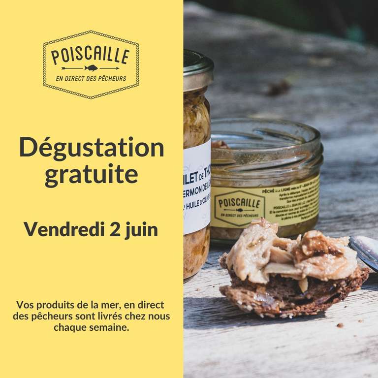 Dégustation gratuite de Produits de la mer Poiscaille les 2 & 3 juin - Mont-de-Marsan (40)