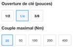 Clé dynamométrique STIER 1/4" 5-25 Nm (+ bon 15€ + port gratuit si >85€)