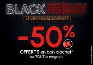 50% offerts en bon d'achat sur tout le magasin - Nantes (44)