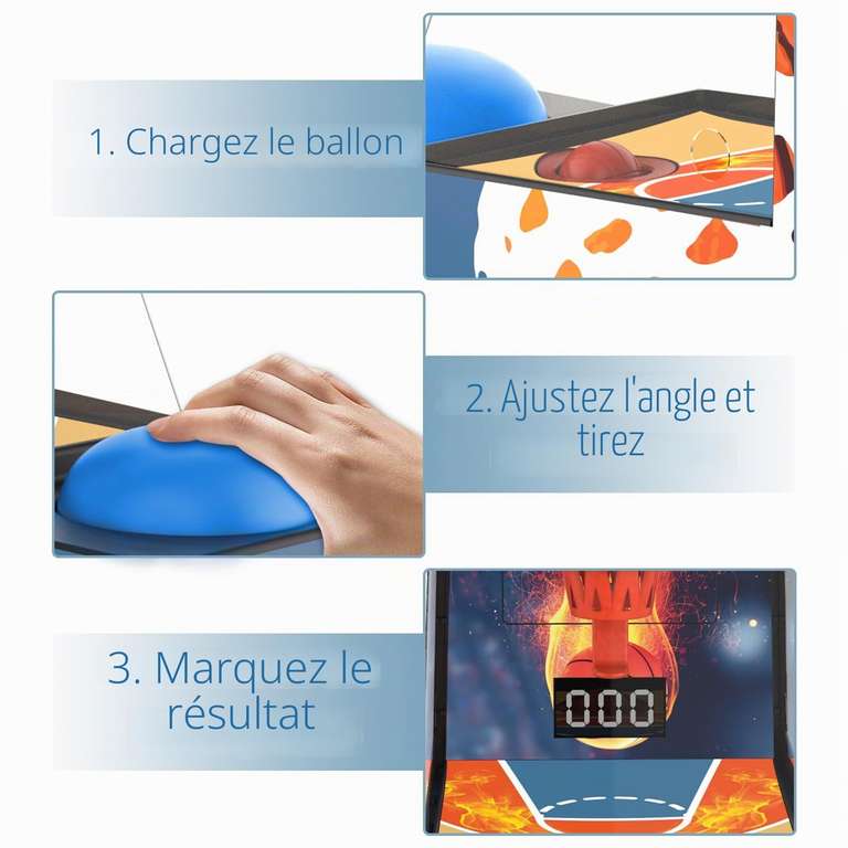LAI Jeu de tir de basket-ball Keenso, jeu d'arcade de table de basket