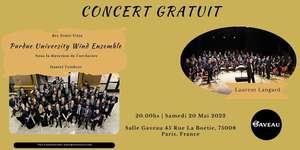 Concert gratuit Purdue University W. E. & l'Orchestre d'Harmonie de Pantin - Paris (75)