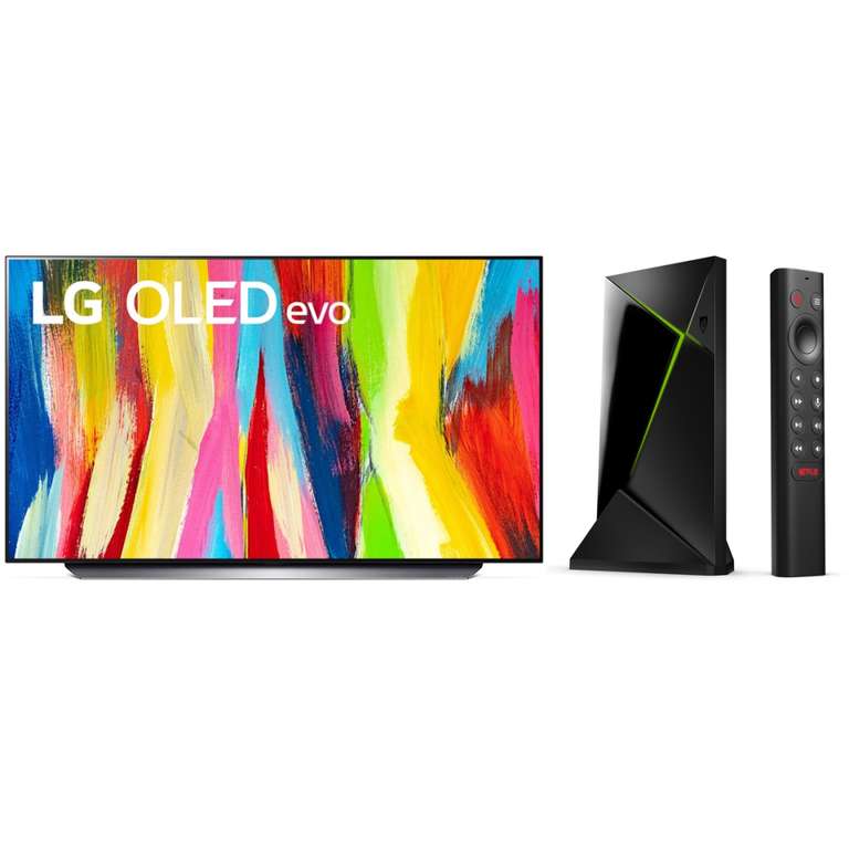 TV 48" LG OLED48C2 (2022) - OLED Evo, 4K UHD, 100 Hz, HDR, Dolby Vision IQ, HDMI 2.1 / VRR / ALLM, FreeSync/G-Sync + Nvidia Shield TV Pro