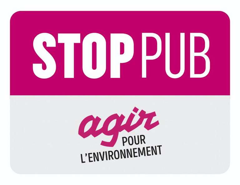 2 autocollants Stop pub gratuits (stop-pub.agirpourlenvironnement.org)