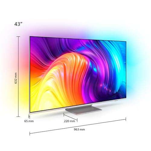 TV LED 43 Philips 43PUS8837/12 (2022) - Ambilight, 4K UHD, Android TV –