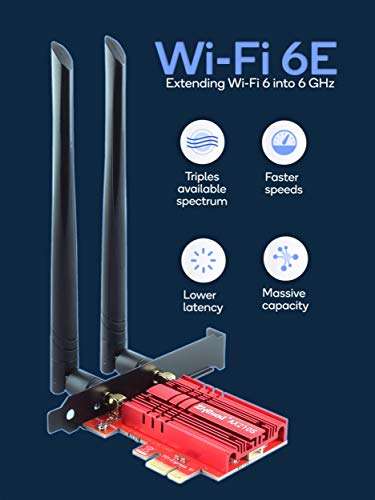 Carte réseau Wi-Fi Ziyituod AX210 - Wi-Fi 6E, Bluetooth 5.2, 5400 Mbit/s (vendeur tiers)
