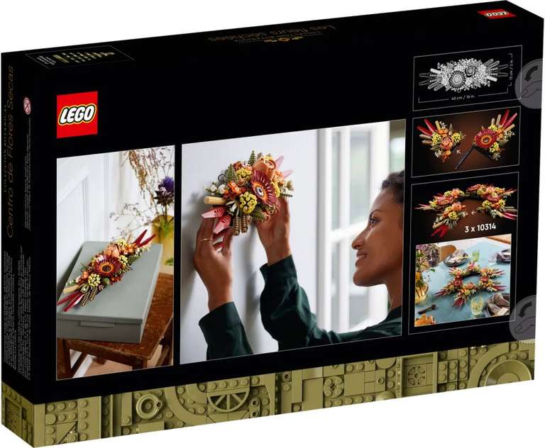 Jouet Lego Icons (10314) - Le centre de table Fleurs séchées