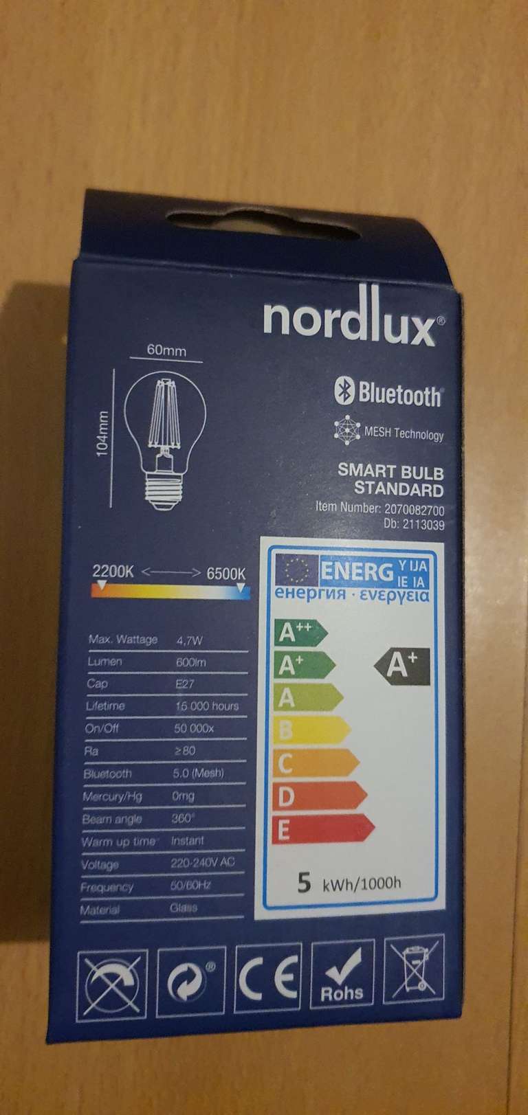 Ampoule Connectée Nordlux Smart Bulb E27 Bluetooth - Tarbes (65)