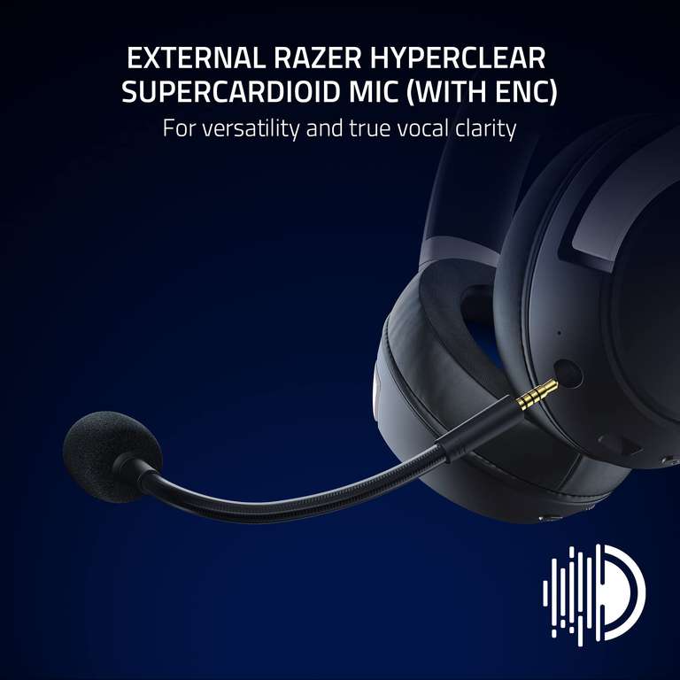 Caque-micro sans-fil Razer Kaira Pro HyperSpeed pour PS4/5 et PC - HyperSpeed, HyperSense Haptique, Haut-parleurs Titanium de 50mm)