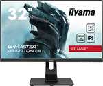 Ecran PC 31.5" iiyama G-Master GB3271QSU-B1 Red Eagle - QHD, 165 Hz, Dalle IPS, 1 ms, HDR, FreeSync Premium, Ecran réglable