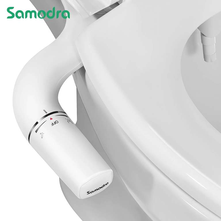 Fixation de bidet à eau froide pour toilette Samodra - double buse