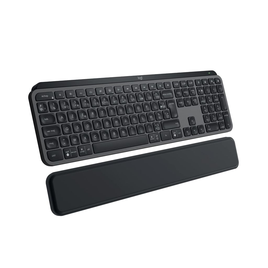 Clavier Logitech MX Keys S Plus Rétroéclairé - Touches Ergonomiques et Programmables, Bluetooth + Repose Poignet (Via 20€ d'ODR )