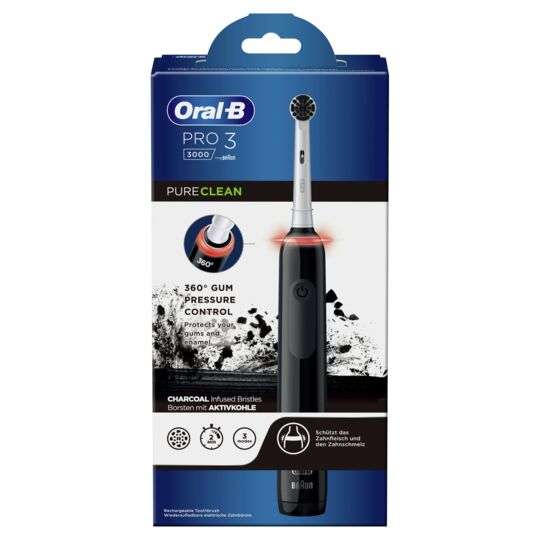 Brosse à dents électrique Oral-B Pro 3 pure clean (via 39.83€ sur la carte)