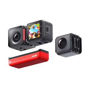 Caméra d'action étanche Insta360 One RS Twin Edition - 4K / 60fps, caméra 5,7K 360 avec objectifs interchangeables
