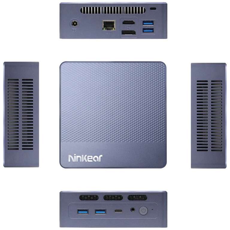 Mini PC ninkear N9 - Intel N95, RAM 8 Go, SSD 256 Go, 4x USB, 1x HDMI, 1xDP, 1xUSB-C, 1x RJ45, Windows 11 (Entrepôt EU)