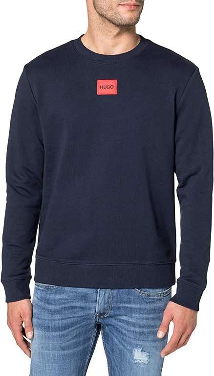 Sweat-shirt Hugo - col rond, bleu foncé, 100% coton (tailles S, M ou L)