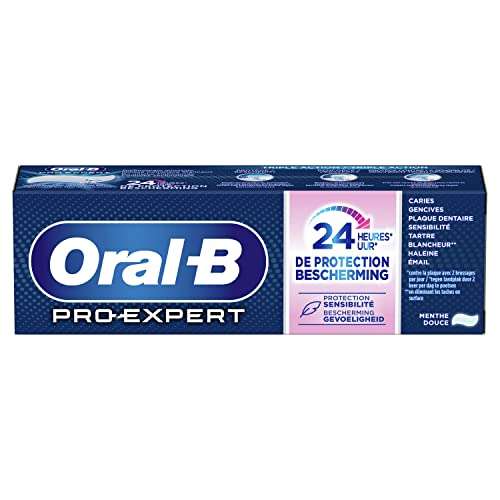 Lot de 12 tubes de dentifrices Oral-B Pro-Expert Dents Sensibles - 12 x 75 ml (via abonnement)