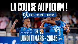 Place pour le match de football Grenoble Laval ligue 2 le lundi 11 mars (billetterie.gf38.fr)