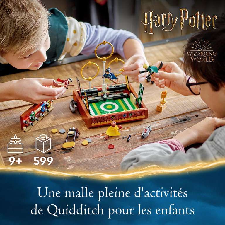 LEGO 76416 Harry Potter : La Malle de Quidditch - Avec 3 Minifigurines